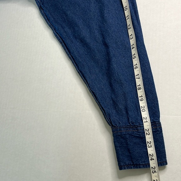 Cowboy Authentic Workwear Mens Blue Denim Shirt Size XXL Button Down Long Sleeve - Picture 15 of 15
